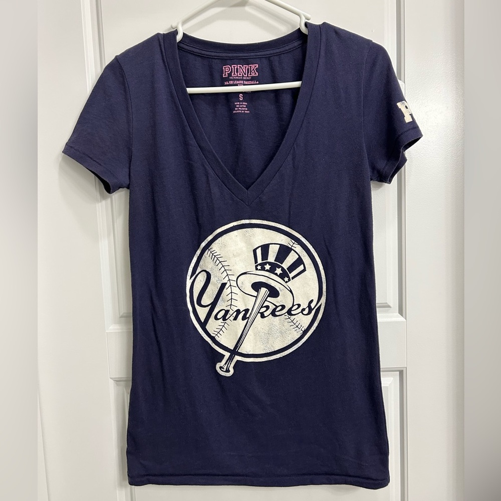 Pink Victoria’s Secret Yankees V Neck